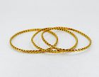 Set of 3 bangle bracelets in solid 18k/19k yellow gold