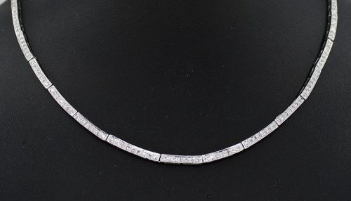 2.7ct diamond choker necklace in 14k white gold