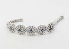 Art Deco 10 Carats of Diamonds and Sapphires Bracelet in 18k Gold