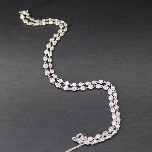 5 carat diamond link bracelet in platinum