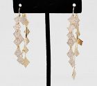 Large diamond chandelier hoop earrings in 18k rose gold