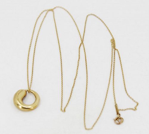 Tiffany & Co Elsa Peretti eternal circle pendant on 28" chain