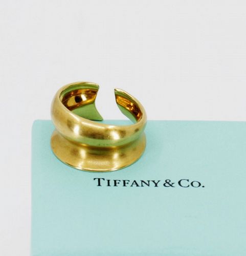 Tiffany & Co Frank Gehry fish wavy ring in 18Kt yellow gold