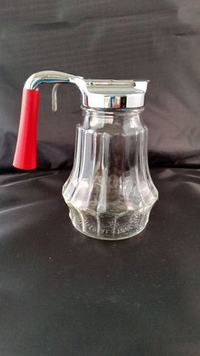 Hazel Atlas syrup pitcher with chrome top