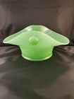 Fenton Big Cookies Jade Basket 10 1/2 inches