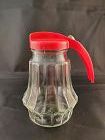 Hazel Atlas Syrup Pitcher with Red handle