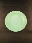 Fire King Jadeite Alice saucer marked Fire King Oven Glass