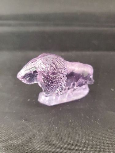 Boyd Art Glass Lion in Pearly Pink