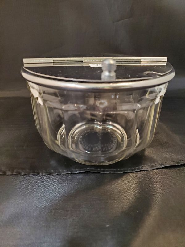 Clear Sugar Bowl with Stainless Steel Top