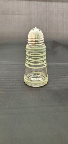 Owens- Illinois shaker with Jadeite rings and metal top