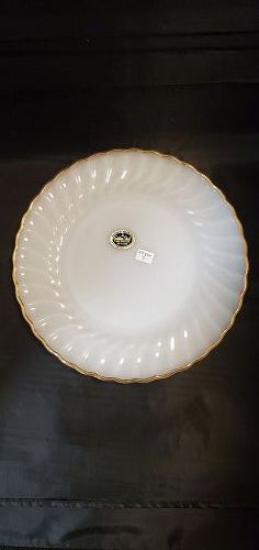 Fire King Golden Shell Dinner Plate with Label