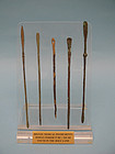 Set of Five Roman Bronze Medical Instruments