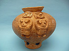 Sinu Pottery Effigy Vessel with Four Female Figures