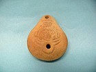Hellenistic Pottery Oil Lamp with Inscription