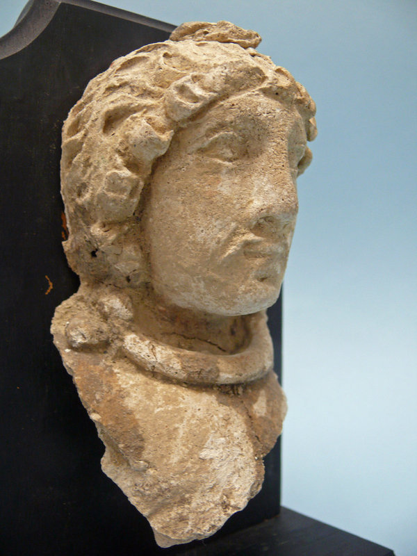 Gandharan Stucco Fragment, Head of a Man