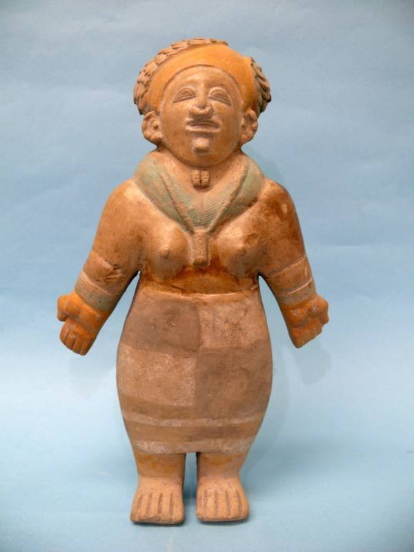 Jama Coaque Pottery Female with Headdress