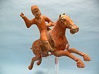 Tang Dynasty Pottery Polo Player, T.L. Tested