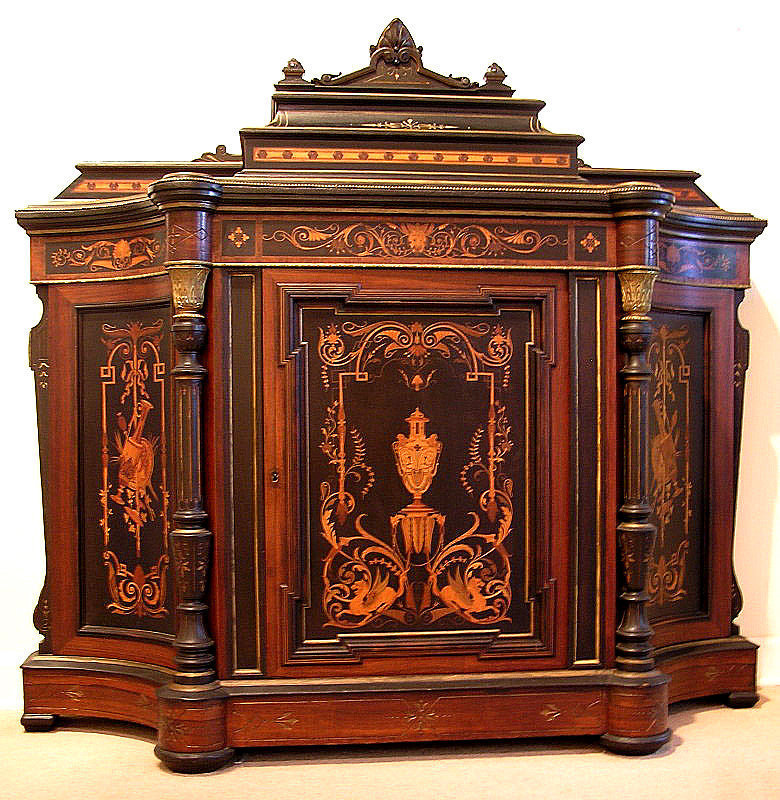 American Renaissance Revival Marquetry Cabinet