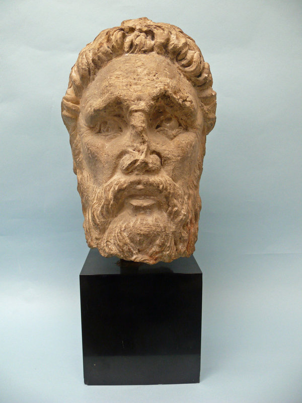 Gallo Roman Limestone Head of Emperor Macrinus