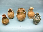 Grouping of Five Parthian Pottery Vessels with Amphora
