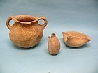 Ancient Holy Land Pottery, Grouping of Three Artifacts