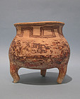 Persian Pottery Tripod Vessel found in the Holy land