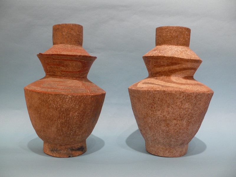 Ancient Thai Double Carinated Pottery Jars