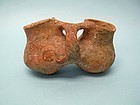 Early Bronze Age I Canaanite Miniature Pottery Twin Juglet