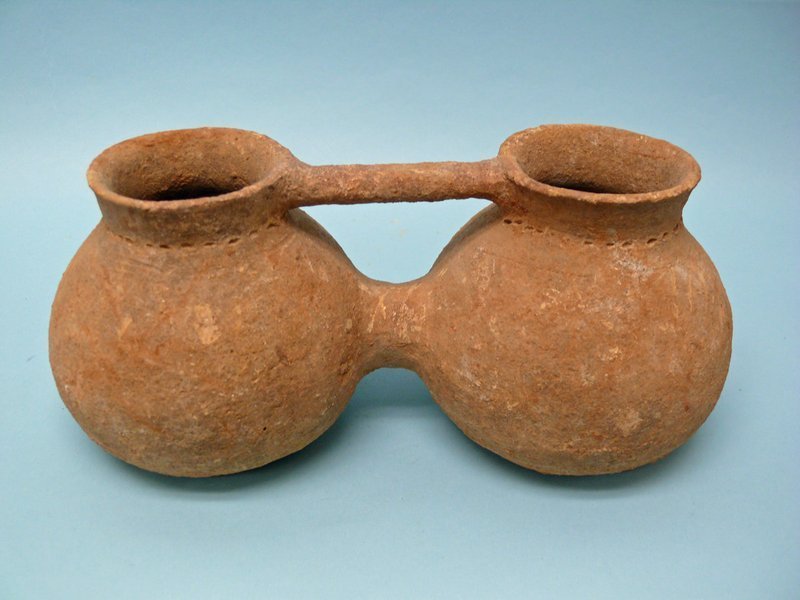 Middle Bronze Age I Canaanite Pottery Twin Jug, Holy Land