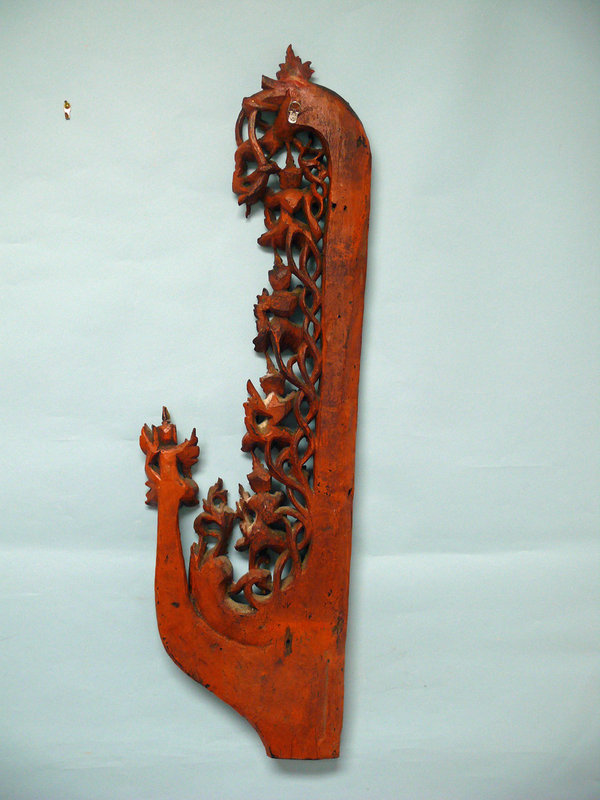 Thai Gilt Red Lacquered Wooden Panels,