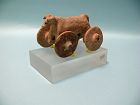 Persian, Elamite Pink Terracotta Toy Mouflon, Sheep, on Wheels