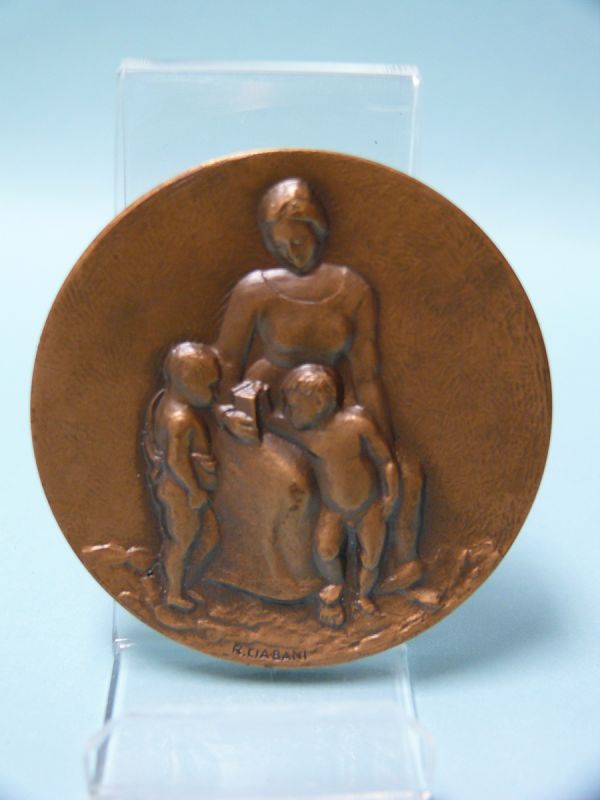 Italian Bronze Commemorative Coin of Raphael, Renaissance Painter
