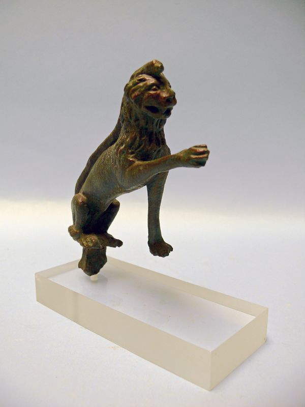 Roman Bronze of Lion and Serpent