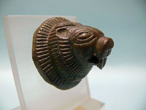 Etruscan Bronze Lion Head Protome