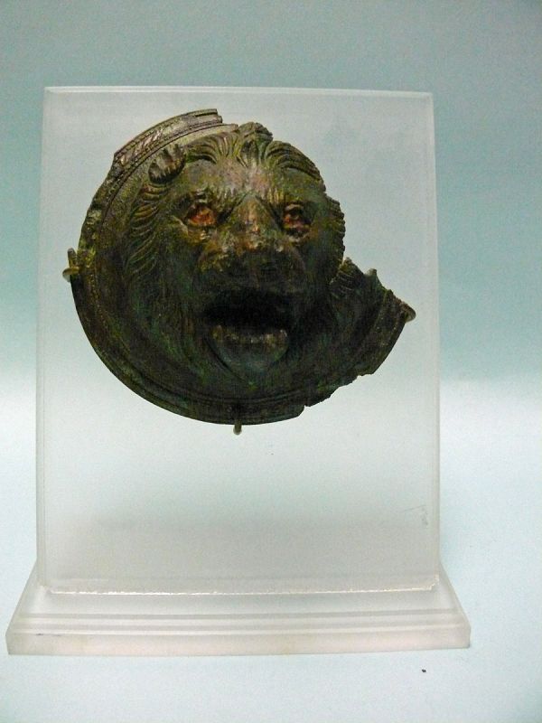 Roman Bronze Mask, Head of a Lion