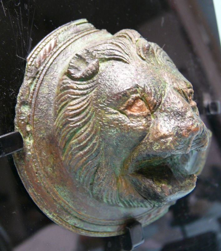 Roman Bronze Mask, Head of a Lion