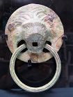 Roman Bronze Mask, Head of a Lion, Door Knocker