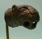 Roman Bronze Head of a Young Lion, Attachment, Protome