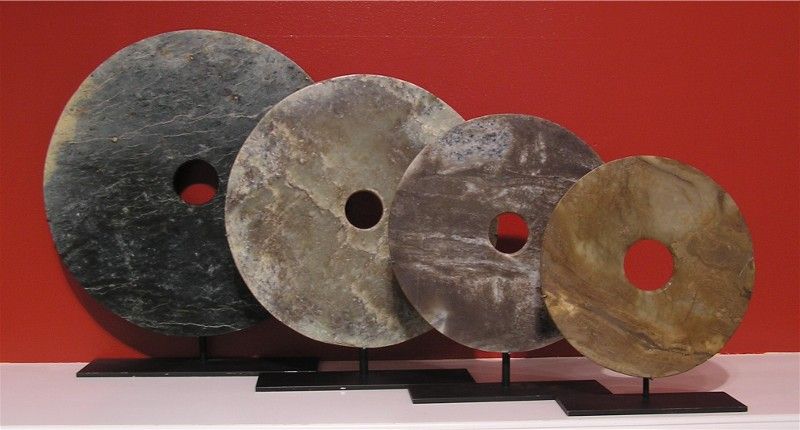 Four Neolithic Jade Bi Disc