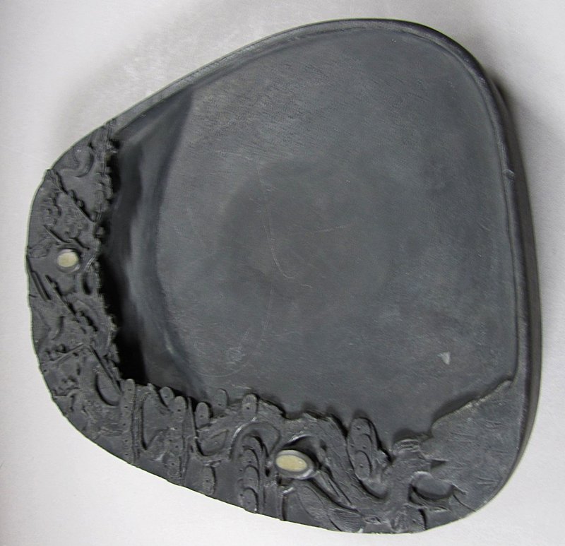 A Very Fine and Rare Large/Old Carved Plum Inkstone