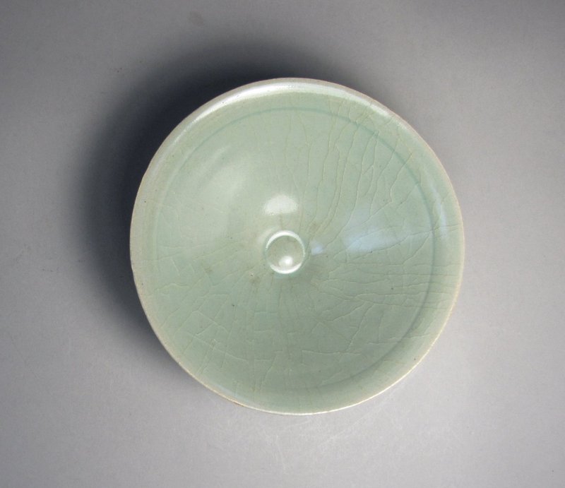 A Very Fine Sea-Green Celadon Conical-Shape Tea-Bowl