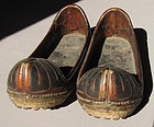 A Pair of Very Fine Korean Antique Leather Shoes