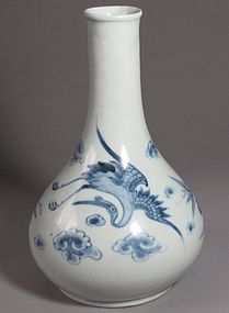 Rare Blue/White Bottle Painted with Shipjangsang Motifs