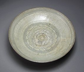 Fine Inlaid White Slip Punchong Shallow Bowl