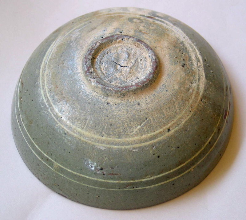 Rare Inlaid Punchong Bowl with Celadon Glaze