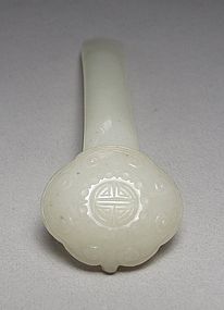 A Very Fine White Nephrite Jade Hair Pin