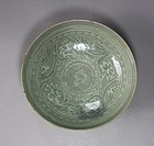 Very Finely Inlaid/Fine Green-Grey Celadon Bowl