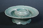 Very Finely Incised Beautiful Sea-Green Celadon Cup-Stand
