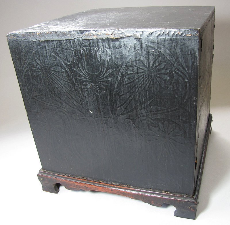 Fine Black Lacquered Wood Cosmetic Accessory Box-Bitjup