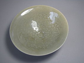 Very Rare and Fine Conical-Shape Celadon Tea Bowl